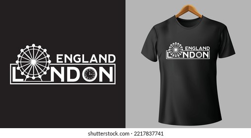 Vector t-shirt with london print design