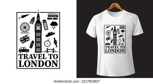 Vector t-shirt with london print design