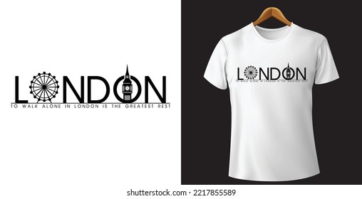 Vector t-shirt with london print design