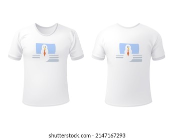 Vector t-shirt in mesh gradient style. Editable color