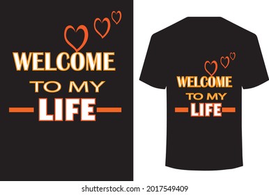 Vector t-shirt mock up set with Made with love type and red heart print design, hand made love pattern with arm stamp