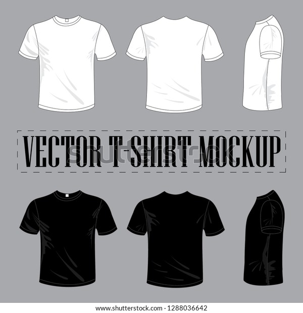 Download Vector Tshirt Mockup Stock Vector Royalty Free 1288036642