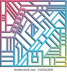 
Vector T-shirt print geometry design. Bright gradient. Abstraction
