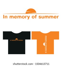 vector t-shirt print inscription - in memory of summer