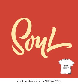Vector t-shirt print "Soul".