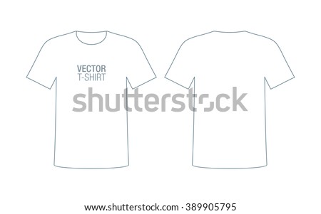 Download Vector Tshirt Silhouette Front Back Sides Stock Vector ...