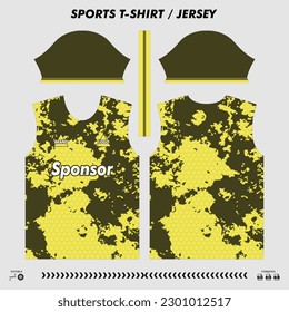 Diseño deportivo de camisetas vectoras, jersey de sublimación