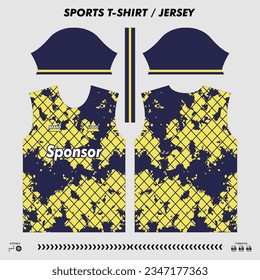 Vector t-shirt sport design, sublimation jersey, mockup cutting