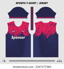 Diseño deportivo de camisetas vectoras, jersey de sublimación, corte de burla