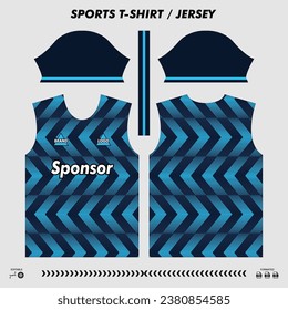 Vector t-shirt sport design, sublimation jersey, mockup cutting