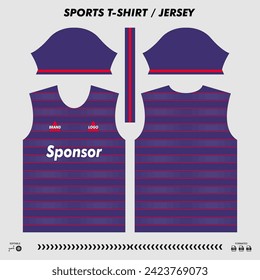 Vector t-shirt sport design, sublimation jersey, mockup cutting