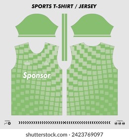 Vector t-shirt sport design, sublimation jersey, mockup cutting