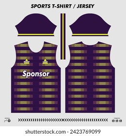 Vector t-shirt sport design, sublimation jersey, mockup cutting