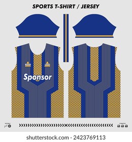Vector t-shirt sport design, sublimation jersey, mockup cutting