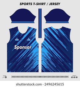 Vector t-shirt sport design, sublimation jersey, mockup cutting