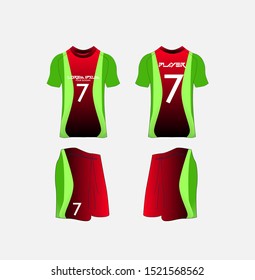 vector t-shirt sport design template,volleyball, Soccer or football jersey mockup,uniform front and back view.