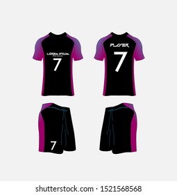 vector t-shirt sport design template,volleyball, Soccer or football jersey mockup,uniform front and back view.
