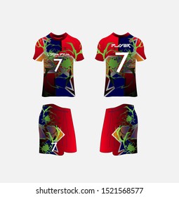 vector t-shirt sport design template,volleyball, Soccer or football jersey mockup,uniform front and back view.