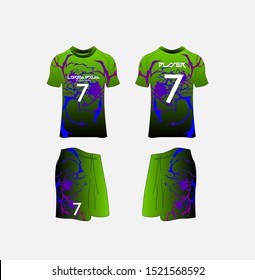 vector t-shirt sport design template,volleyball, Soccer or football jersey mockup,uniform front and back view.