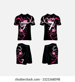 vector t-shirt sport design template,volleyball, Soccer or football jersey mockup,uniform front and back view.