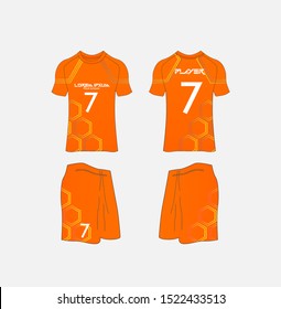 vector t-shirt sport design template,volleyball, Soccer or football jersey mockup,uniform front and back view.