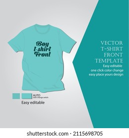 vector t-shirt template front view , easy editable and change color
