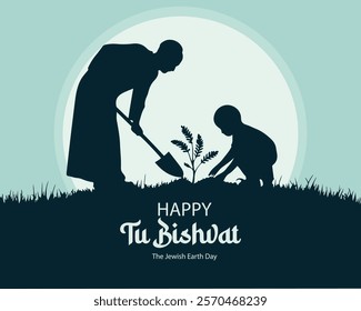 vector tu bishvat background, banner, poster, card template design.