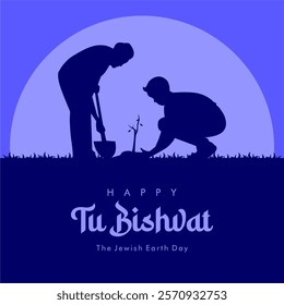 vector tu bishvat poster template