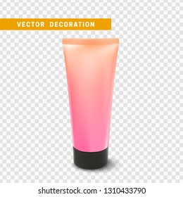 Vector Tube Cream or lotion, isolated Mock Up template.