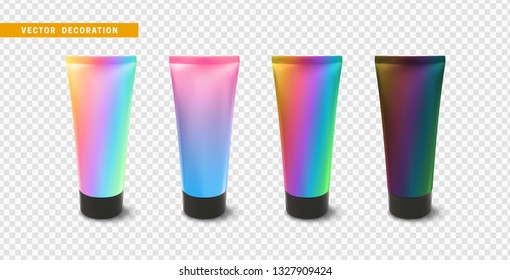 Vector Tube Cream or lotion, isolated Mock Up template.