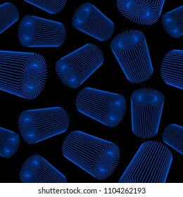 Vector tube op art pattern. Optical illusion abstract background