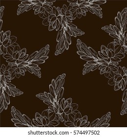 Vector. Tuberose Image medicinal, perfumery and cosmetic plants. Seamless pattern.Wallpaper. Use printed materials, signs, posters, postcards, packaging.