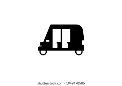 vector tuk-tuk. indian auto rickshaw concept. delhi auto. minimal design. vector illustration. auto rickshaw emoji. eps10.