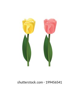 vector tulips