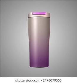 Vector of tumbler or botlle or cup for hot water and cool drinks