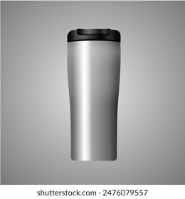 Vector of tumbler or botlle or cup for hot water and cool drinks