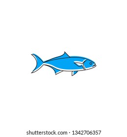 Vector tuna fish flat design