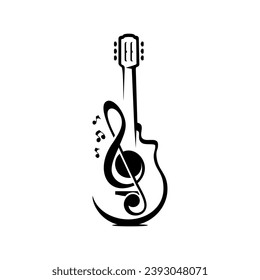 vector tune music and guitar abstract
