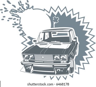 Vector tuning car. More transportation illustrations see in my portfolio.