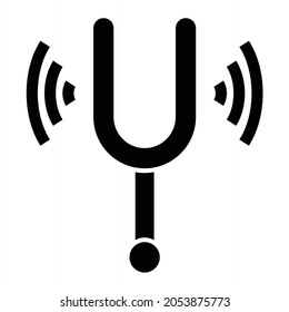  Vector Tuning Fork Glyph Icon Design
