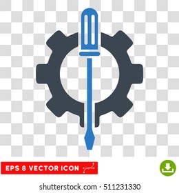 Vector Tuning Options EPS vector pictograph. Illustration style is flat iconic bicolor smooth blue symbol on a transparent background.
