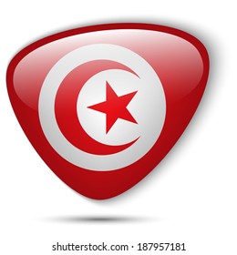 Vector - Tunisia Flag Glossy Button