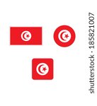 Vector Tunisia Flag and Icon Set 