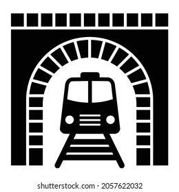 Vector Tunnel Glyph Icon Design
