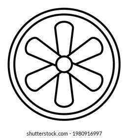 Diseño de iconos de contorno de torbina de vectores
