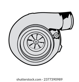 vector turbo engine gray color