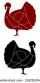 Vector Turkey Cuts Butcher Diagram