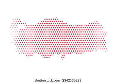 Vector Turkey Dotted Map Illustration, can be used for business designs, presentation designs or any suitable designs.