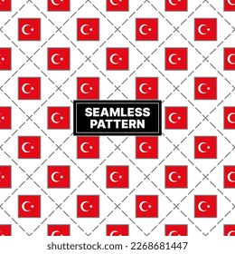 vector turkey flag seamless pattern