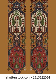 Vector turkish carpet design art 